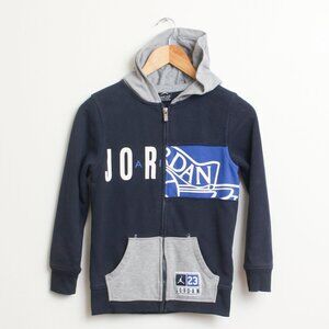 Air Jordan Hoodie Boys Small Blue Full Zip
